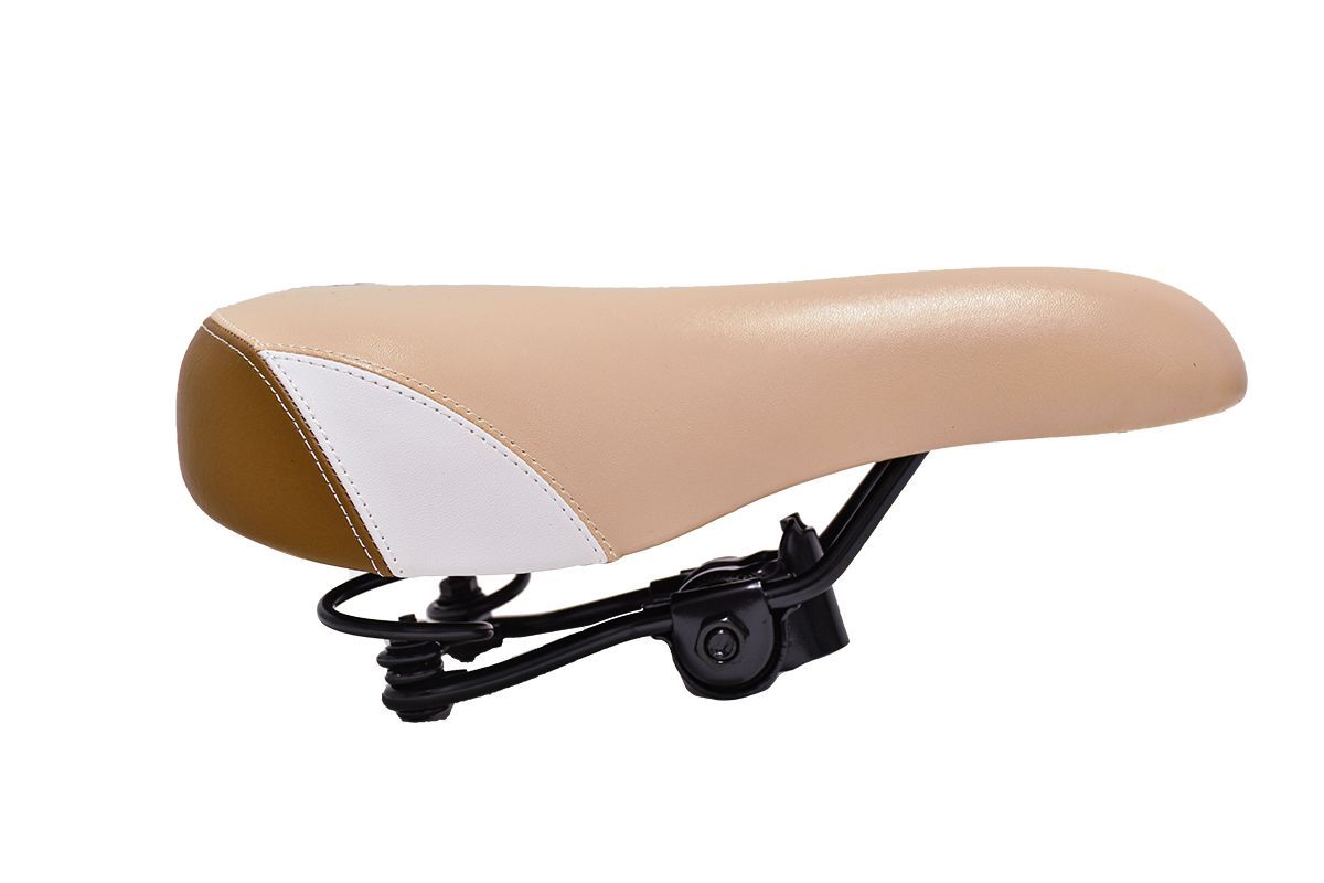 Седло DS-2498 MTB 270*175mm, 600гр,комфорт,пружины,кремовый Седло DS-2498 MTB 270*175mm, 600гр,комфорт,пружины,кремовый