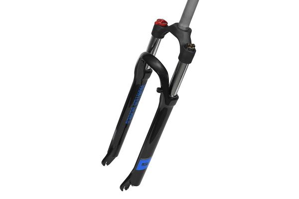 Вилка EASING ES 451 MLO 29"*1.1\8"ход 100мм,локаут мех,предв сжатие,алюминий,черная\синяя\серая